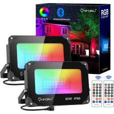 Onforu 60w RGB LED flood lights 2 pack